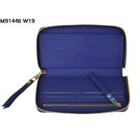 2014春夏新作 ルイヴィトンスーパーコピー 財布 LOUIS VUITTON ブルー ファスナー二つ折長財布 91446-1
