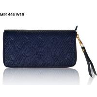 2014春夏新作 ルイヴィトンスーパーコピー 財布 LOUIS VUITTON ブルー ファスナー二つ折長財布 91446-1