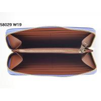 ルイヴィトンスーパーコピー 財布 LOUIS VUITTON 2014春夏新作 ブルー 大人気! ラムスキン ラウンドファスナー長財布 58029-6