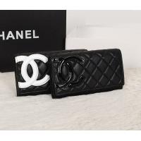 シャネルスーパーコピー 財布 二つ折り カンボンライン レザー ココマーク キルティング ブラック×ピンク A50077a/A50077b