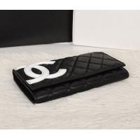 シャネルスーパーコピー 財布 二つ折り カンボンライン レザー ココマーク キルティング ブラック×ピンク A50077a/A50077b