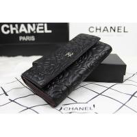 シャネルスーパーコピー 財布 人気 レディース CHANEL 長財布 カメリア 黒 A50084