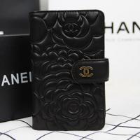 シャネルスーパーコピー 財布 サイフ さいふ 2014 新作 二つ折り財布 CHANEL 財布 カメリア ブラック A50087