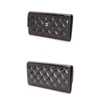 シャネルスーパーコピー 財布 二つ折りフラップ マトラッセ/キルティング パテントレザー A50096