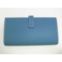 エルメススーパーコピー ベアンスフレ(二つ折長財布) ヴォーエプソン/ブルージーン hq004