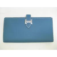 エルメススーパーコピー ベアンスフレ(二つ折長財布) ヴォーエプソン/ブルージーン hq004