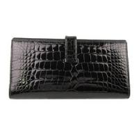 エルメススーパーコピー ベアン二つ折長財布アリゲーター/ブラック hq017 シルバー