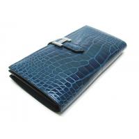エルメススーパーコピー ベアンスフレ(二つ折り長財布) アリゲーター/ブルーロイ(金具：シルバー) hq020
