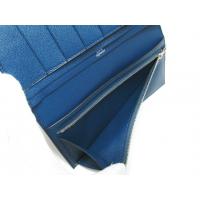 エルメススーパーコピー ベアンスフレ(二つ折り長財布) アリゲーター/ブルーロイ(金具：シルバー) hq020