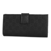 グッチスーパーコピー GG柄 長財布 ブラック 112715F40IR1000 キャンバス、カーフレザー