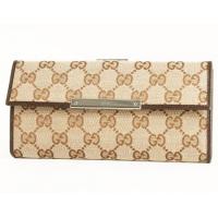 グッチスーパーコピー GG柄 長財布 ベージュ＆ダークブラウン112715F40IR9643