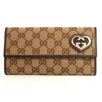 グッチスーパーコピー GG柄 ラブリー 長財布 ベージュ＆ダークブラウン 251861