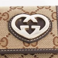 グッチスーパーコピー GG柄 ラブリー 長財布 ベージュ＆ダークブラウン 251861