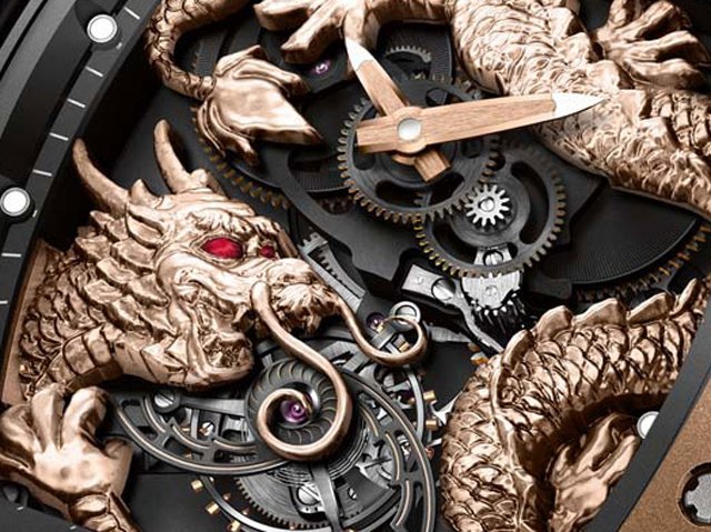 リシャール・ミルスーパーコピー RM057 ドラゴン ジャッキー・チェン 18KRG 手巻トゥールビヨン