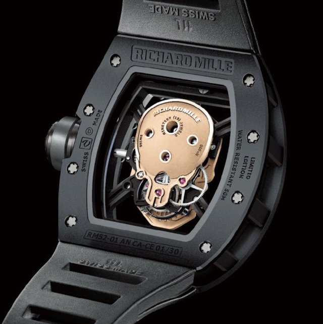 リシャール・ミルスーパーコピー トゥールビヨン スカル ナノセラミック RM052
