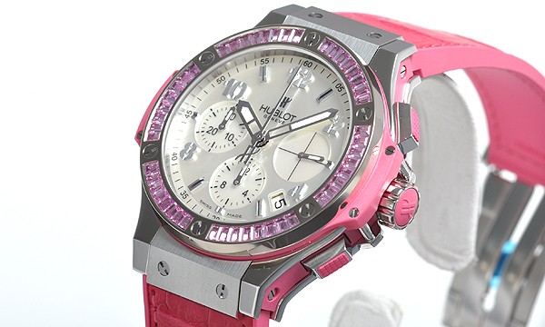 ウブロスーパーコピー ビッグバン ローズスチール 341.SP.6010.LR.1933 ピンクサファイア