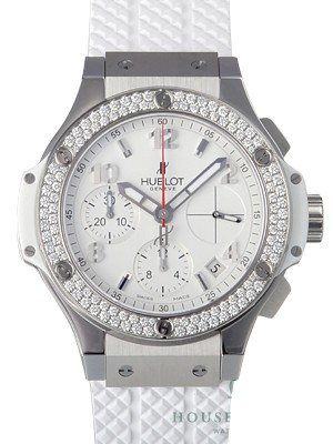 ウブロ ビッグバン スチール ホワイトダイヤモンド 342.SE.230.RW.114 ホワイト