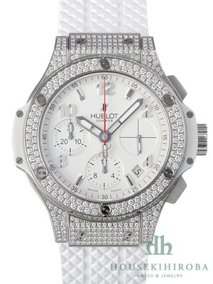 ウブロ ビッグバン スチール ホワイトパヴェ 342.SE.230.RW.174 ホワイト