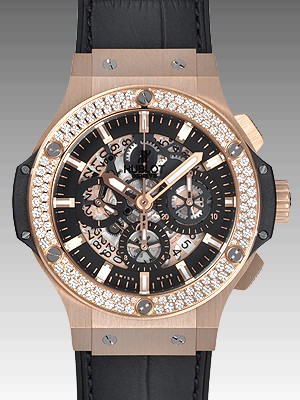 ウブロ ビッグバン アエロバン ゴールド ダイヤモンド 311.PX.1180.GR.1104 ブラック