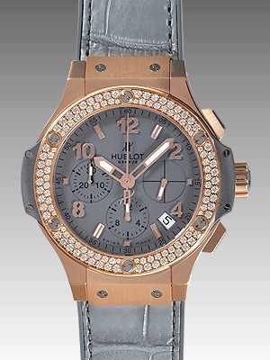 ウブロ ビッグバン アールグレイダイヤモンド 341.PT.5010.LR.1104 ピンクゴールド グレー