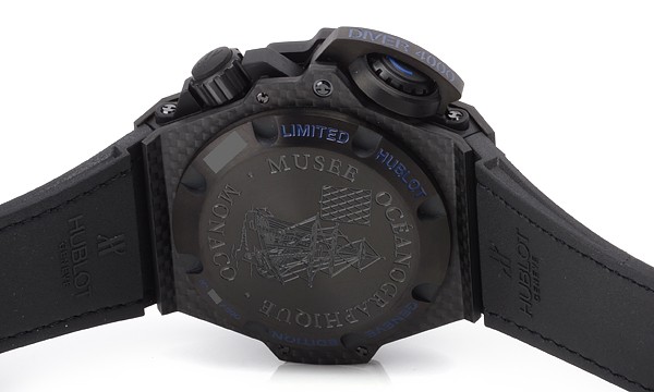 ウブロ オーシャノグラフィック オールブラックブルー 731.QX.1190.GR.ABB12 ブラック