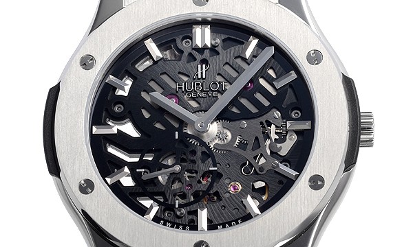 ウブロ クラシックフュージョン クラシコ ウルトラシンスケルトン チタニウム 515.NX.0170.LR