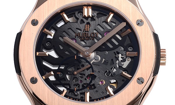 ウブロ クラシックフュージョン クラシコ ウルトラシン スケルトン キングゴールド 515.OX.0180.LR