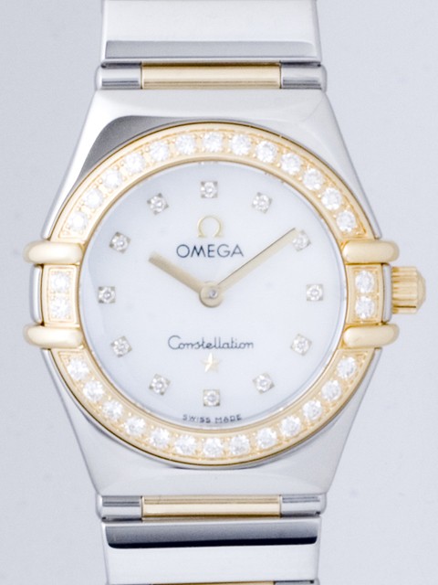 オメガ OMEGA コンステレーション 1365.75 マイチョイス ダイヤベゼル 12Pダイヤ ホワイトシェル