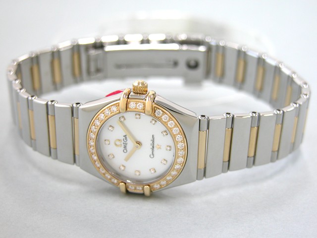 オメガ OMEGA コンステレーション 1365.75 マイチョイス ダイヤベゼル 12Pダイヤ ホワイトシェル