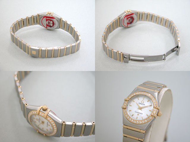 オメガスーパーコピー コンステレーション 1267.70 ベゼルダイヤ YG/SS ホワイトシェル