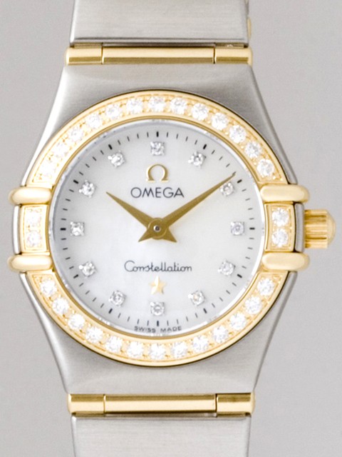 オメガスーパーコピー OMEGA コンステレーション ミニ 1267.75 ベゼルダイヤ 12Pダイヤ ホワイトシェル