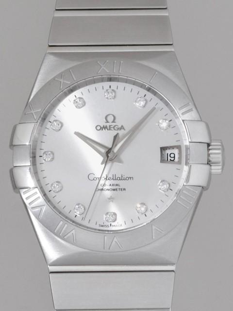 オメガ OMEGA コンステレーション コーアクシャル クロノメーター 123.10.38.21.52.001 SS 11Pダイヤ シルバー