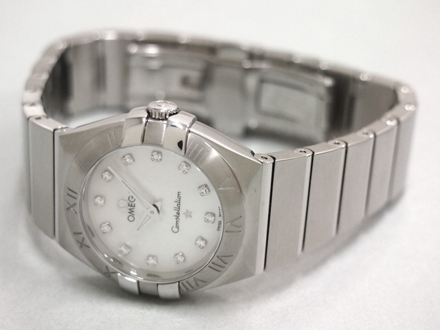 オメガ OMEGA コンステレーション ブラッシュ 123.10.27.60.55.001 SS 12Pダイヤ クォーツ ホワイトシェル