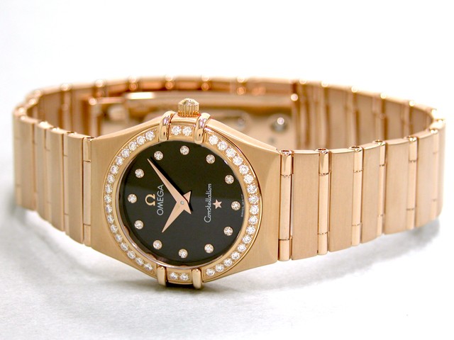 オメガ OMEGA コンステレーション95 1158.60 RG 12Pダイヤ ダイヤベゼル ブラウン