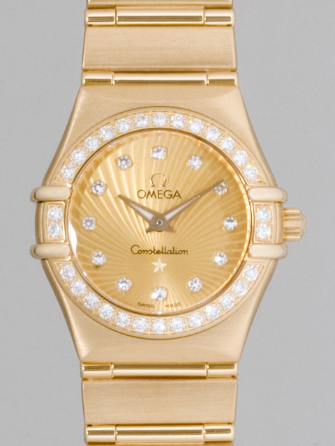 オメガ OMEGA コンステレーション ミニ 111.55.23.60.58.001 ダイヤベゼル 12Pダイヤ 160周年記念モデル シャンパン