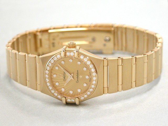 オメガ OMEGA コンステレーション ミニ 111.55.23.60.58.001 ダイヤベゼル 12Pダイヤ 160周年記念モデル シャンパン