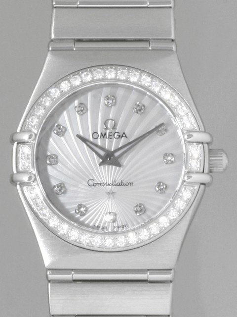 オメガ OMEGA コンステレーション ミニ 111.15.26.60.55.001 ダイヤベゼル 12Pダイヤ 160周年記念モデル ホワイトシェル