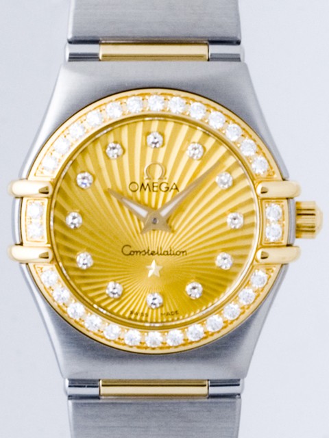 オメガ OMEGA コンステレーション ミニ 111.25.23.60.58.001 ダイヤベゼル 12Pダイヤ 160周年記念モデル シャンパン