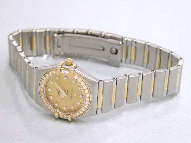 オメガ OMEGA コンステレーション ミニ 111.25.23.60.58.001 ダイヤベゼル 12Pダイヤ 160周年記念モデル シャンパン