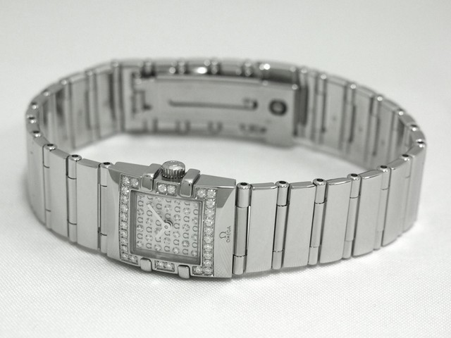 オメガ OMEGA コンステレーション カレ クアドラ 1539.77 SS ダイヤベゼル ホワイトシェル