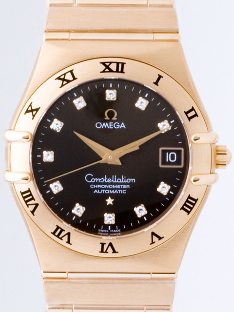 オメガスーパーコピー コンステレーション 1103.60 RG 11Pダイヤ クロノメーター ブラウン