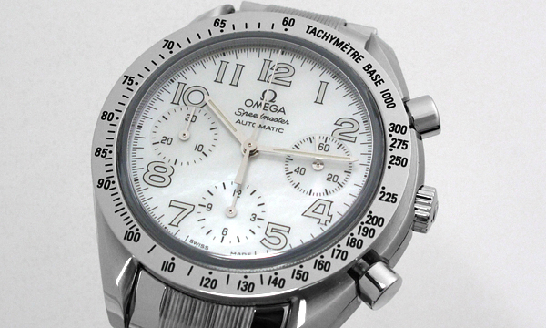 オメガ スピードマスター リデュースド 3534-70 レディース ホワイト
