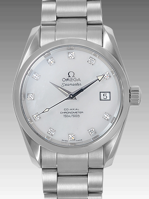 オメガスーパーコピー シーマスター コーアクシャル アクアテラ 2504-75 ダイヤモンド ホワイト