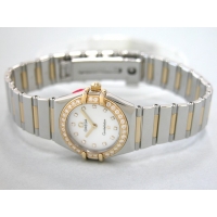 オメガ OMEGA コンステレーション 1365.75 マイチョイス ダイヤベゼル 12Pダイヤ ホワイトシェル