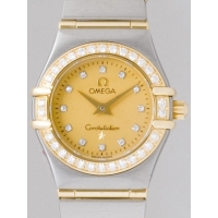 オメガスーパーコピー コンステレーション ミニ 1267.15 ベゼルダイヤ 12Pダイヤ シャンパンゴール