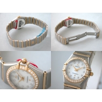 オメガスーパーコピー OMEGA コンステレーション ミニ 1267.75 ベゼルダイヤ 12Pダイヤ ホワイトシェル