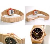 オメガ OMEGA コンステレーション95 1158.60 RG 12Pダイヤ ダイヤベゼル ブラウン