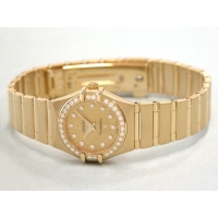 オメガ OMEGA コンステレーション ミニ 111.55.23.60.58.001 ダイヤベゼル 12Pダイヤ 160周年記念モデル シャンパン