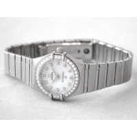 オメガ OMEGA コンステレーション ミニ 111.15.23.60.55.001 ダイヤベゼル 12Pダイヤ 160周年記念モデル ホワイトシェル