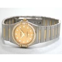 オメガ OMEGA コンステレーション ミニ 111.25.26.60.58.001 ダイヤベゼル 12Pダイヤ 160周年記念モデル シャンパン